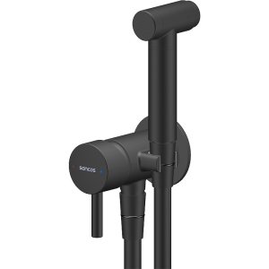  Смеситель с гигиеническим душем Sancos Atom SC2001MB черный матовый