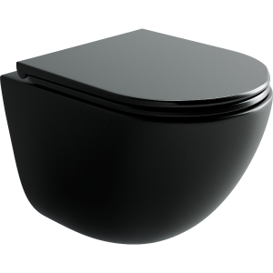 Унитаз подвесной безободковый Ceramica Nova Vogue CN4008TMB черный Унитаз подвесной безободковый Ceramica Nova Vogue CN4008TMB черный