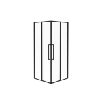  Душевой угол 90х90 Esbano ESS-90KV-B черный