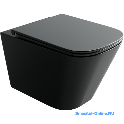 Фото  Унитаз подвесной безободковый Ceramica Nova Union CN4009TMB черный