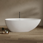  Ванна из искусственного камня 170х80 Abber Stein AS9611NM-1.7 белая матовая