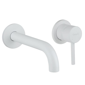 Смеситель для раковины настенный Giulini Futuro F6525-25BO белый матовый