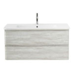 ALBANO-CER База под керамическую раковину  подвесная с двумя выкатными ящиками, Rovere Vintage Bianco, 1020x444x500, ALBANO-CER-1050-2C-SO-RVB