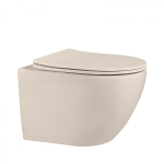  Унитаз подвесной безободковый Abber Bequem AC1101MBE бежевый матовый 