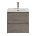 KRAFT База под раковину подвесная с двумя выкатными ящиками, Cemento Grigio, 500x460x500, KRAFT-500-2C-SO-CG