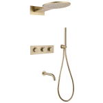  Душевая система термостат Abber Wasser Kreis AF8150G золото матовое