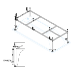 Металлический каркас для акриловой ванны CEZARES EMP-170-80-MF-R