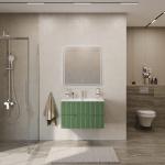 DUET-N База под раковину подвесная с двумя выкатными ящиками, Фисташковый Софт, 800x457x500, DUET-N-800-2C-SO-PS-P