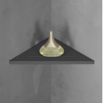 Полка Abber Stein AS1652MB черная матовая