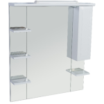 Зеркало RUSH со шкафчиком и полками FIJI 105 Белый глянец (FIM180105W)