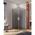 Душевой уголок CEZARES SLIDER-AH-2-90/100-100/110-GRIGIO-Cr