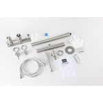 Душевая система ABBER Perfekte 316 AF8A18BST скрытого монтажа без излива, сталь брашированная