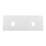 Столешница из МДФ с двумя отверстиями под раковину и с двумя отверстиями под смеситель, 1204x462x19 EK-120-2-BL Bianco Lucido