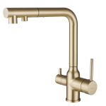  Смеситель для кухни под фильтр Abber Emotion AF8814G золото матовое