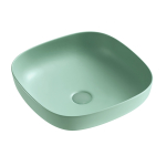  Раковина 42х42 Abber Rechteck AC2217MBG зеленая матовая
