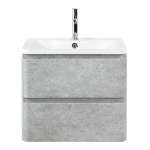 ALBANO База под раковину подвесная с двумя выкатными ящиками, Cemento Verona Grigio, 700x450x500, ALBANO-700-2C-SO-CVG