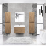 MOLVENO 46 База под раковину подвесная с двумя выкатными ящиками, Nero, 800x460x500, MOLVENO 46-80-2C-SO-NR