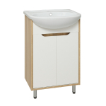 Тумба под раковину 50  Runo    Эко 00000001142 белая лиственница