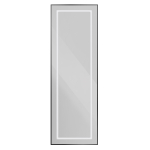 Интерьерное зеркало в алюминиевой раме со встроенным светильником и сенсорным выключателем, напольное, SPC-KRAFT-555-1700-TCH-PIA-NERO, 555x1700 мм