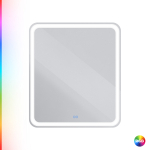 MULTICOLORE Зеркало со встроенной разноцветной подсветкой RGB и сенсорным выключателем CZR-SPC-MC-700-800-RGB-TCH, 12V, 220-240V, 700x800x30
