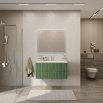 DUET-N База под раковину подвесная с двумя выкатными ящиками, Фисташковый Софт, 1000x457x500, DUET-N-1000-2C-SO-PS-P