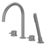  Смеситель на борт ванны Abber Wasser Kreis 316 AF8113BGG оружейная сталь брашированная