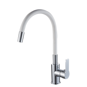 Смеситель для кухонной мойки с гибким изливом RUSH Siple (SI7335-60White)