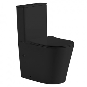  Унитаз напольный безободковый Abber Bequem AC1112TMB черный матовый 