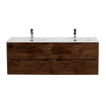 ETNA База под раковину подвесная с четырьмя выкатными ящиками для раковины с двумя чашами, Rovere Moro, 1202x462x500, ETNA-1200-4C-SO-2-RW