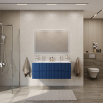 DUET-N База под раковину подвесная с четырьмя выкатными ящиками для раковины с двумя чашами, Sapfiro, 1200x457x500, DUET-N-1200-4C-SO-2-SPF-P