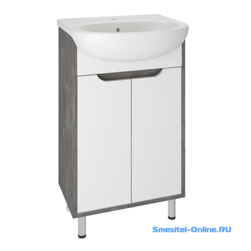 Фото Тумба под раковину 50 Runo   Эко 00-00001337 железный камень