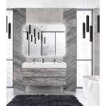 MOLVENO 46 База под раковину подвесная, под раковину с двумя чашами, с двумя выкатными ящиками, Legno Grigio, 1200x460x500, MOLVENO 46-120-2C-SO-2-LG