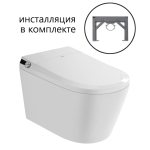 Комплект ABBER подвесной электронный унитаз-биде Bequem AC1119S с инсталляцией AC0101P2