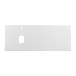 Столешница из МДФ, асимметричное левостороннее расположение отверстий для раковины и смесителя, 1204x462x19 EK-120-AS-BO-L Bianco Opaco