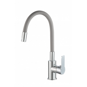 Смеситель для кухонной мойки с гибким изливом RUSH Siple (SI7335-60Grey)