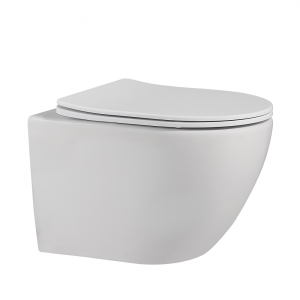  Унитаз подвесной безободковый Abber Bequem AC1100MW белый матовый 