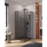 Душевой уголок CEZARES SLIDER-AH-2-80/90-100/110-GRIGIO-NERO