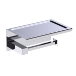 Бумагодержатель с полочкой для телефона Timo Selene 10044/00 chrome 