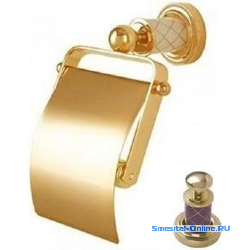Фото Держатель для туалетной бумаги Boheme Murano 10901-V-G золото, фиолетовый
