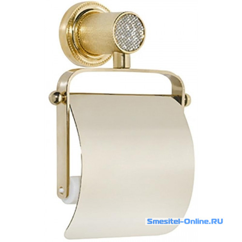 Фото Держатель туалетной бумаги Boheme Royal Cristal 10921-G-B золото, черный