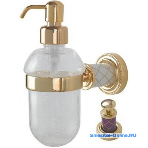 Фото Дозатор для жидкого мыла Boheme Murano 10912-V-G фиолетовый, золото