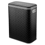 Корзина для белья Geralis CBH-B Ромб темная, кант хром, стандартная