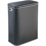 Корзина для белья Geralis PBH-B PUNTO черная, кант хром, стандартная