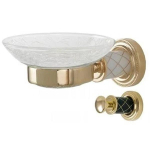 Мыльница Boheme Murano 10903-B-G золото, черный