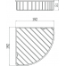 Полка решетка угловая одинарная Savol S-002514-1 