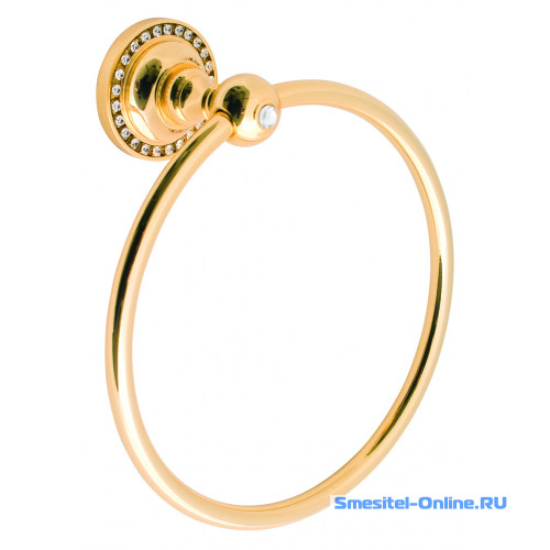 Полотенцедержатель кольцо золото Cameya сваровски G1408 