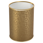 Ведро для мусора 3л открытое Geralis M-FGG-B FLOWER золото, кант золото