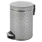 Ведро для мусора 5л Geralis V-FHH-B FLOWER серебро, кант хром