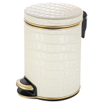 Ведро для мусора 5л Geralis V-KLG-B CROCO бежевое, кант золото