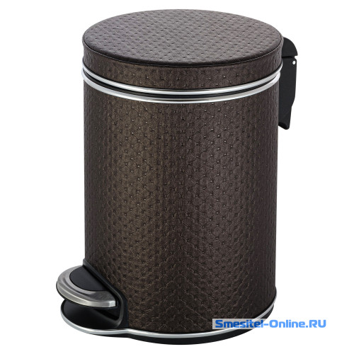 Фото Ведро  5л Geralis Punto  V-PCH-B   шоколад  кант хром